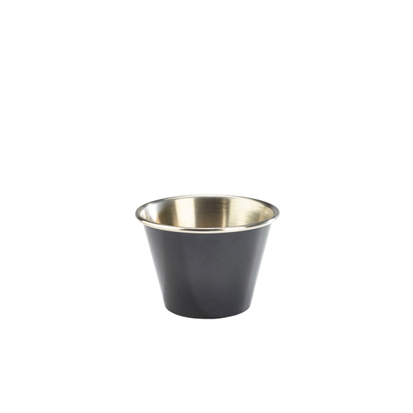 GENWARE | BLACK STAINLESS STEEL RAMEKIN 71ML X 24 | RAMST2BK