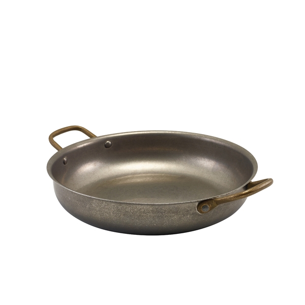 GENWARE | VINTAGE STEEL ROUND DISH 24.5 X 5CM X 3 | SRD24V