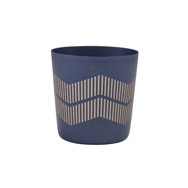 GENWARE | METALLIC BLUE LINED SERVING CUP 8.5 X 8.5CM X 12 | SVCL8MTBL