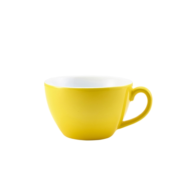 GENWARE | PORCELAIN YELLOW BOWL SHAPED CUP 34CL X 6 | 322134Y