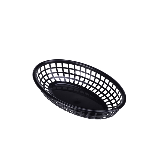 GENWARE | FAST FOOD BASKET BLACK 23.5 X 15.4CM X 6 | FFB23-B