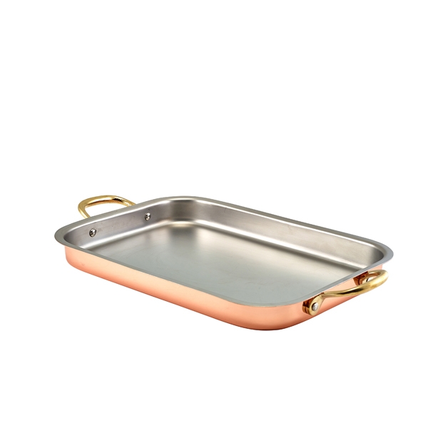 GENWARE | COPPER PLATED DEEP TRAY 33 X 23.5CM X 3 | SDT3323C