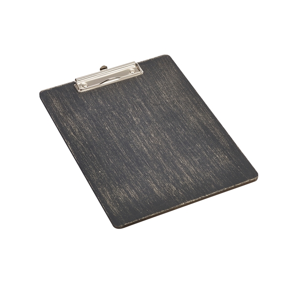 GENWARE | BLACK WOODEN MENU CLIPBOARD A4 24X32X0.6CM | WMC24BK