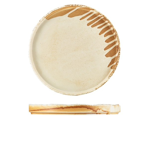 GENWARE | ROKO PORCELAIN SAND PRESENTATION PLATE 28CM X 4 | PR-RKS28