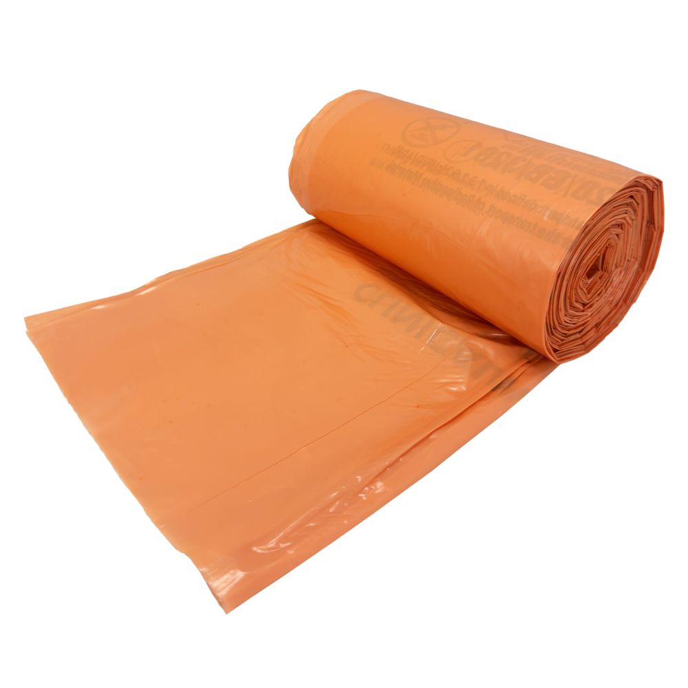 POLYCO HEALTHLINE | ORANGE CLINICAL WASTE SACKS 30L X 500 | AT50/CWMD3