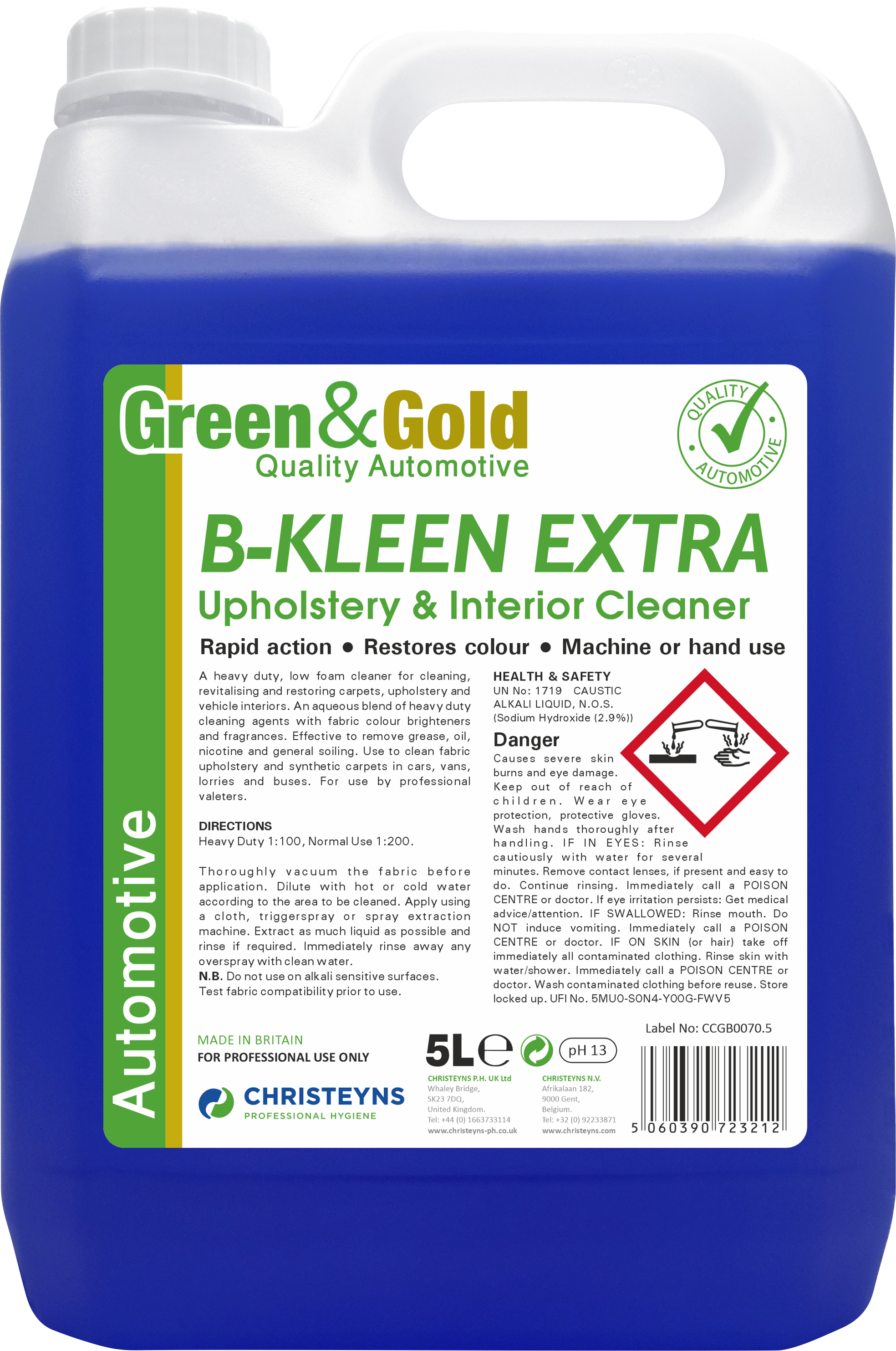 CHRISTEYNS (CLOVER) | 310 B-KLEEN EXTRA X 5 LTR | 310