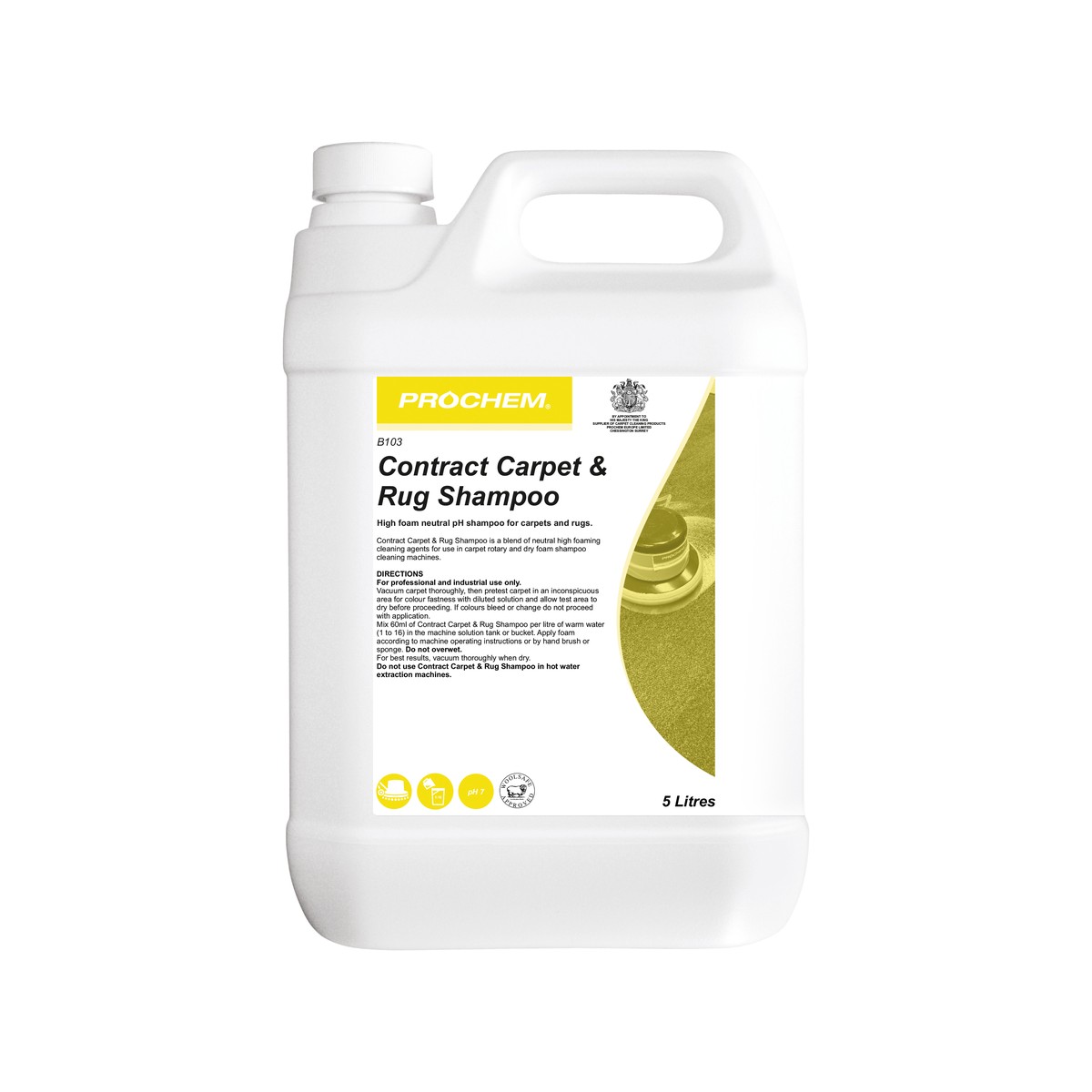 PROCHEM | CONTRACT CARPET & RUG SHAMPOO X 5LTR | B103 | B103