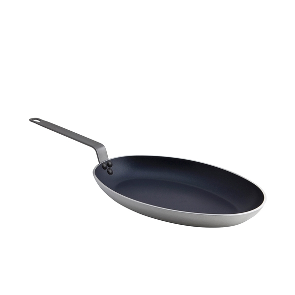 GENWARE | NON STICK TEFLON ALUMINIUM OVAL FISH PAN 36CM | FHP36NS