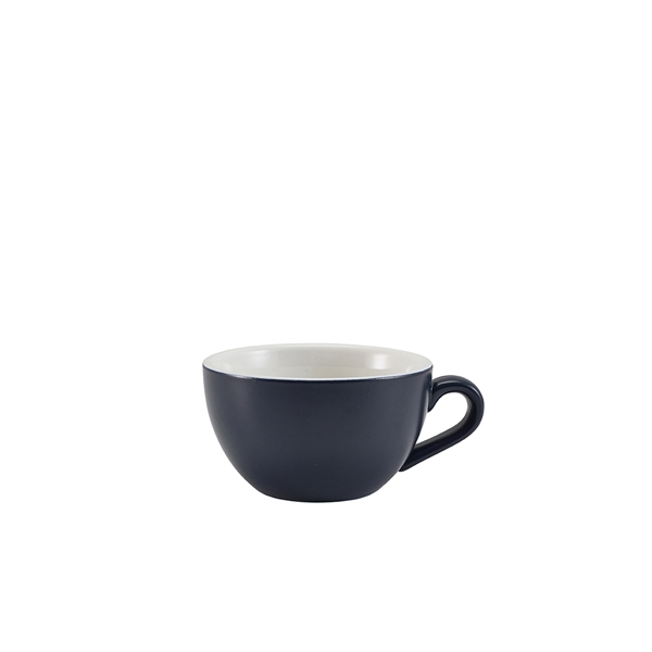 GENWARE | PORCELAIN MATT BLUE BOWL SHAPED CUP 17.5CL X 6 | 322118MBL