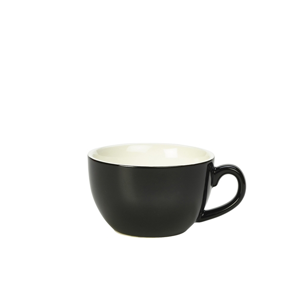 GENWARE | PORCELAIN BLACK BOWL SHAPED CUP 25CL X 6 | 322125BK