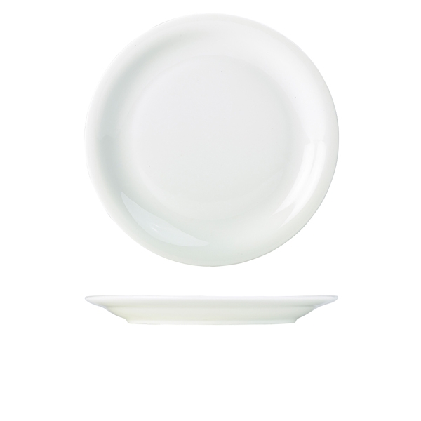 GENWARE | PORCELAIN NARROW RIM PLATE 28CM X 6 | 160328
