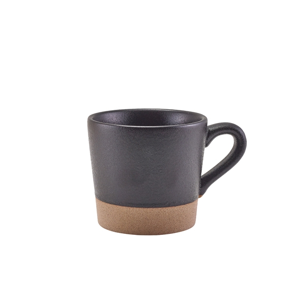 GENWARE | KAVA BLACK STONEWARE COFFEE CUP 34CL X 6 | CUP-KBK34