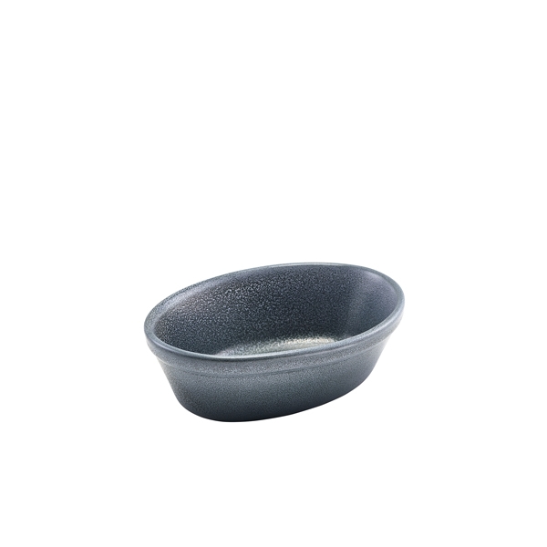 GENWARE | FORGE GRAPHITE STONEWARE OVAL PIE DISH 16CM X 6 | CT-PD16G