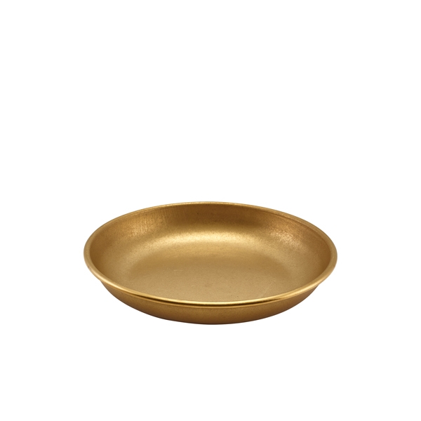 GENWARE | GOLD VINTAGE STEEL COUPE PLATE 20CM X 12 | SCP20GDV