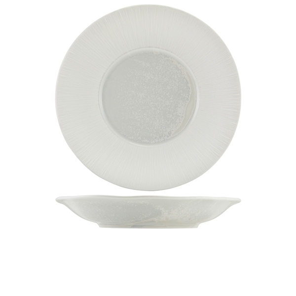 GENWARE | INCISE PORCELAIN LUCINE DEEP WINGED PLATE 30CM X 6 | WDP-PLC30