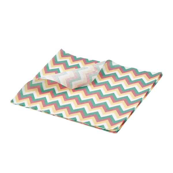 GENWARE | G/PROOF PAPER MULTICOLOURED CHEVRON PRINT 25 X 20CM | PN1487CHV