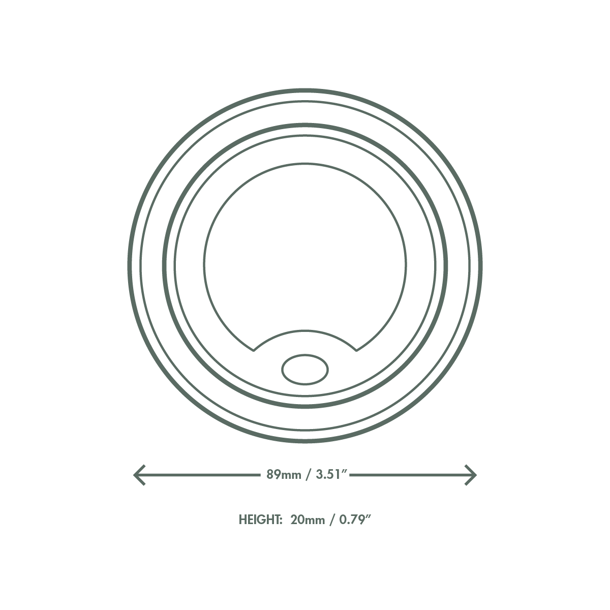 VEGWARE | 89-SERIES, MOULDED FIBRE HOT CUP LID X 1000 | BLID89