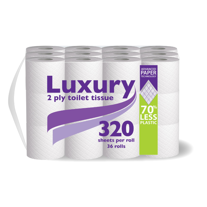 CAPITAL | 2 PLY LUXURY ECO TOILET ROLL 320 SHEET X 36