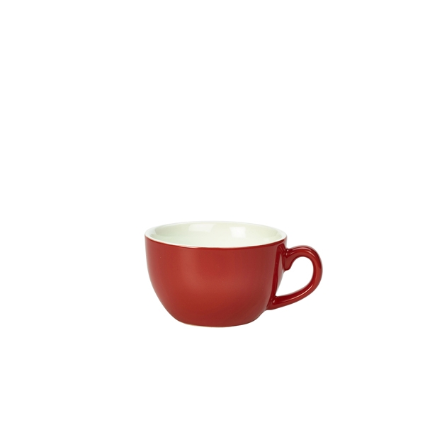 GENWARE | PORCELAIN RED BOWL SHAPED CUP 17.5CL X 6 | 322118R