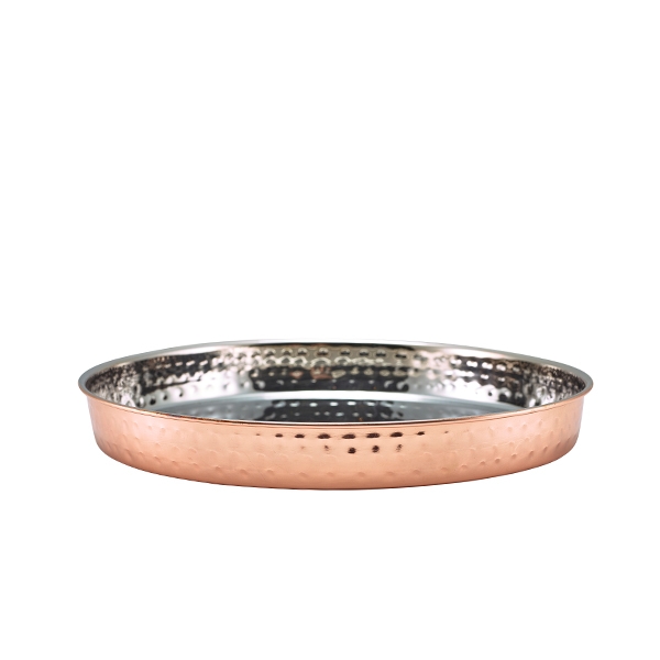 GENWARE | HAMMERED COPPER PLATED PRESENTATION PLATE 25CM X 12 | HPL25C