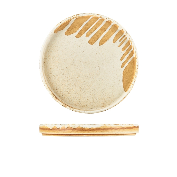 GENWARE | ROKO PORCELAIN SAND PRESENTATION PLATE 21CM X 4 | PR-RKS21