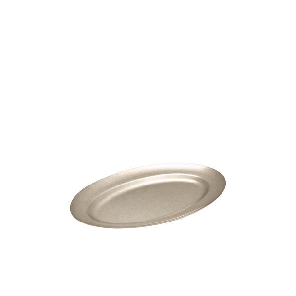 GENWARE | VINTAGE STEEL OVAL PLATTER 30CM X 12 | SPL30V