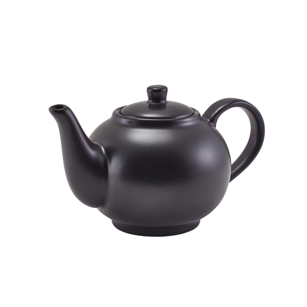 GENWARE | PORCELAIN MATT BLACK TEAPOT 45CL X 6 | 393945MBK