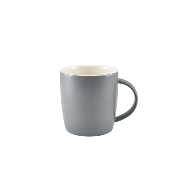 GENWARE | PORCELAIN MATT GREY COSY MUG 35CL X 6 | 322139MG