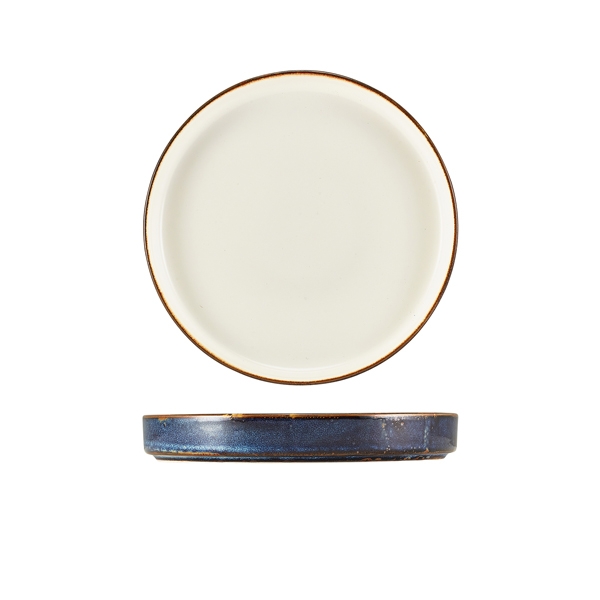 GENWARE | TERRA PORC AQUA BLUE TWO TONE PRESENTATION PLATE 18CM X 6 | PRT-PBL18