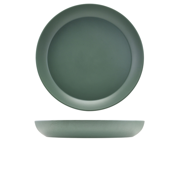 GENWARE | MELAMINE GREEN JUTE BUFFET BOWL 42 X 6CM | JT420967