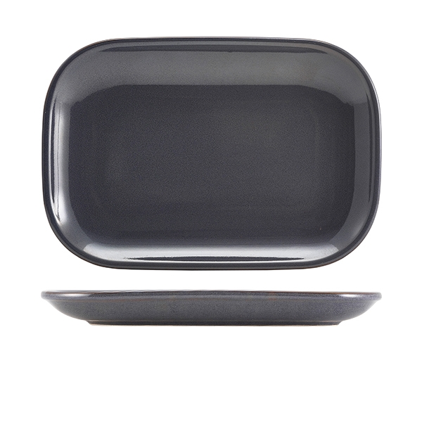 GENWARE | RUSTIC STONEWARE BLUE RECTANGULAR PLATE 29 X 19.5CM X 6 | RP-BL29