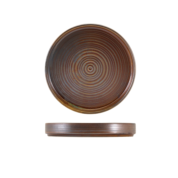 GENWARE | TERRA PORCELAIN RUSTIC COPPER PRESENTATION PLATE 18CM X 6 | PR-PRC18
