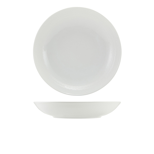 GENWARE | INCISE PORCELAIN SOLARA COUPE BOWL 23CM X 6 | CB-ISL23
