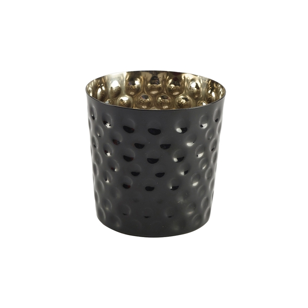 GENWARE | BLACK HAMMERED STAINLESS STEEL SERVING CUP 8.5 X 8.5CM X 12 | SVH8BK