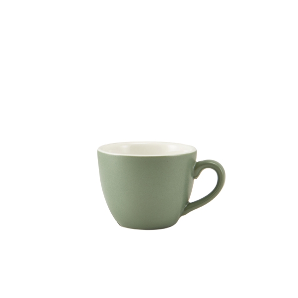 GENWARE | PORCELAIN MATT SAGE BOWL SHAPED CUP 9CL X 6 | 312109MSG