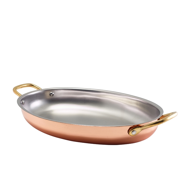 GENWARE | COPPER PLATED OVAL DISH 30 X 21CM X 3 | SSD30C