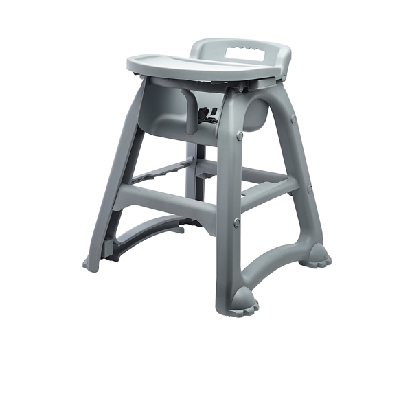GENWARE | GREY PP STACKABLE HIGH CHAIR | HCHAIR-PPG