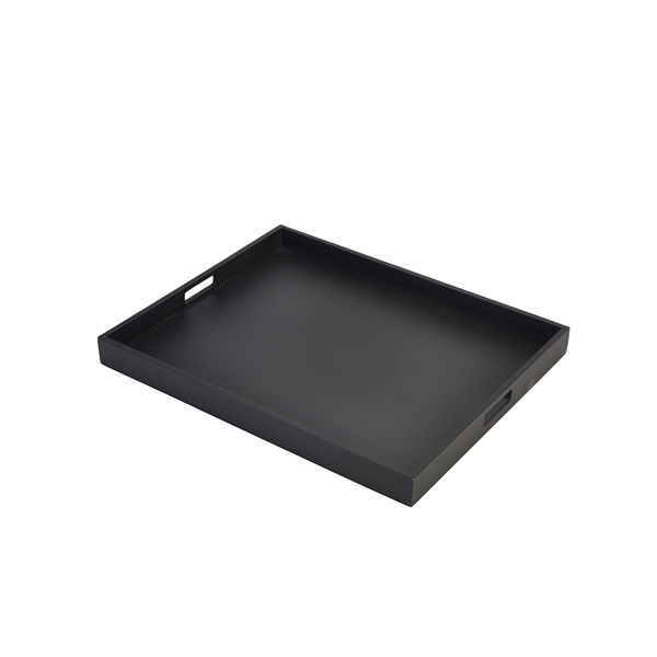 GENWARE | SOLID BLACK BUTLERS TRAY 49 X 38.5 X 4.5CM | BT4938BK