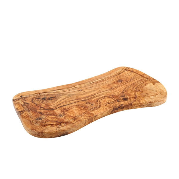 GENWARE | OLIVE WOOD SERVING BOARD W/ GROOVE 40 X 21CM | OWSB