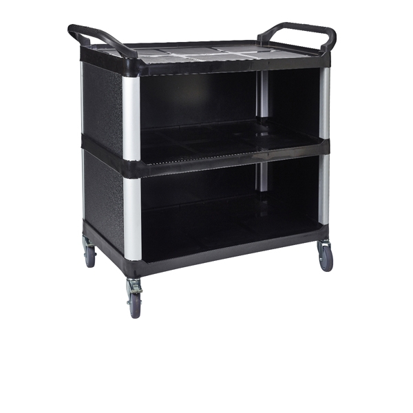 GENWARE | LARGE 3 TIER PP PANELLED TROLLEY | TROLPL-P