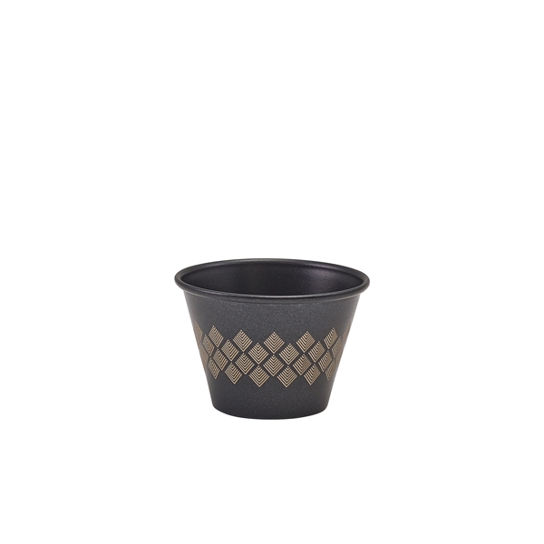 GENWARE | METALLIC BLACK DIAMOND RAMEKIN 71ML X 24 | RAMSTD2MTBK