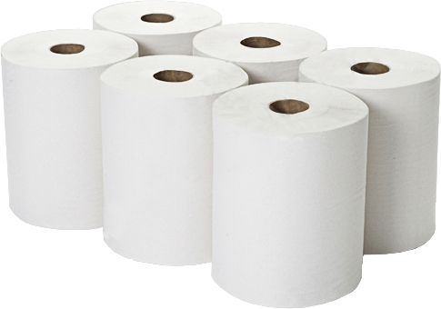 CAPITAL |  1PLY WHITE ROLL TOWELS ECO180W 150MTR X 6