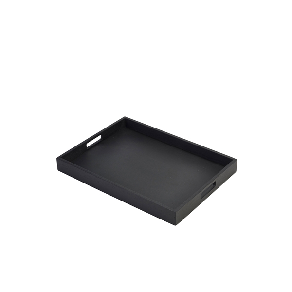 GENWARE | SOLID BLACK BUTLERS TRAY 44 X 32 X 4.5CM | BT4432BK