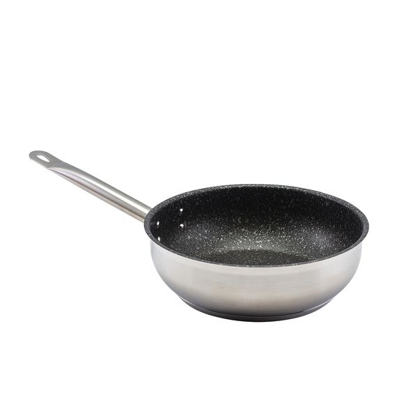 GENWARE | NON STICK TEFLON STAINLESS STEEL SAUTEUSE PAN 24CM | 1624-02NS