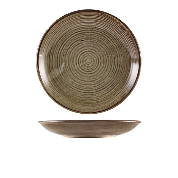 GENWARE | TERRA PORCELAIN GREY DEEP COUPE PLATE 25CM X 6 | DC-PG25