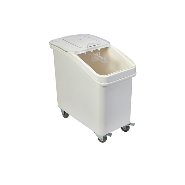 GENWARE | POLYPROPYLENE MOBILE INGREDIENT BIN WITH SCOOP 102 LITRE | PPBIN102