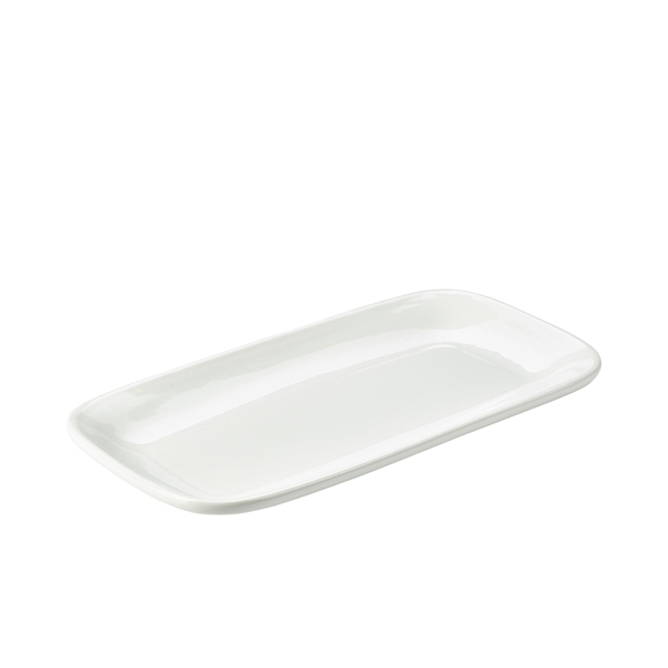 GENWARE | PORCELAIN ROUNDED RECT PLATE 35.5 X 19CM/ 14 X X 3 | 184635