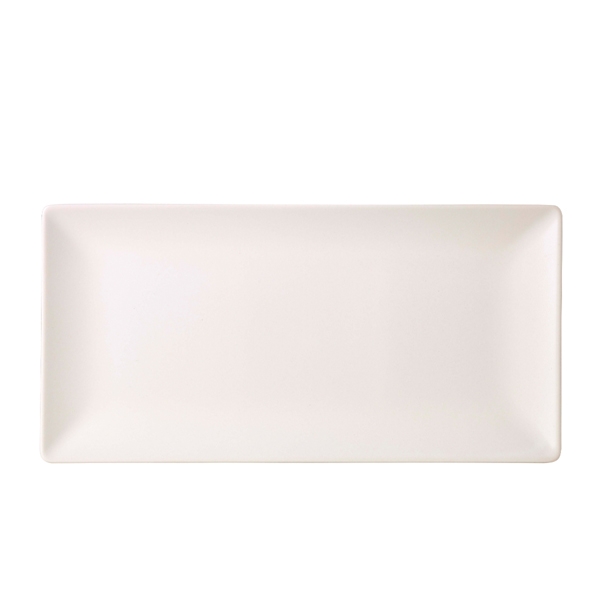 GENWARE | LUNA STONEWARE WHITE RECT PLATE 30 X 15CM/ 12 X X 6 | B2973