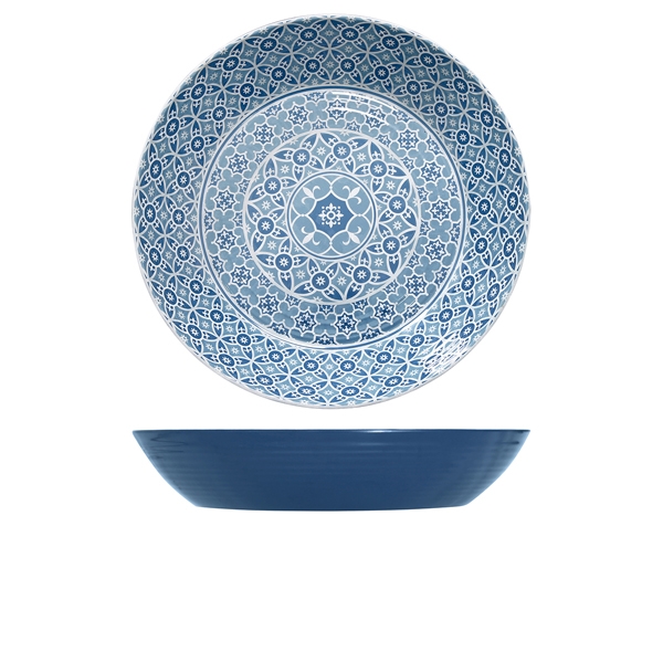 GENWARE | BLUE MARRAKESH MELAMINE BOWL 42.5 X 8CM | MK430928