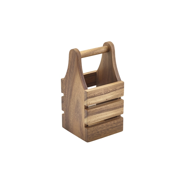 GENWARE | ACACIA WOOD CUTLERY HOLDER 10 X 10 X 20CM | WCH10